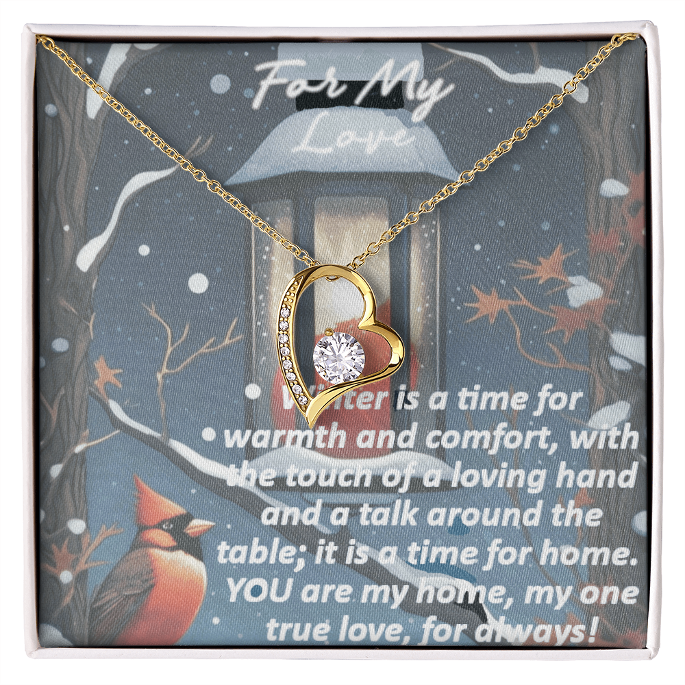 Winter Love Design Forever Love Necklace with Gift Box