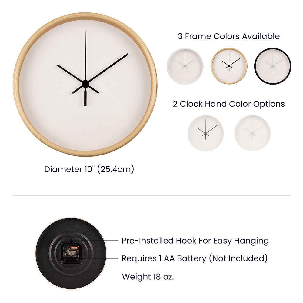 God's Daughter Faith Based Floral Wood Frame Round 10" Clock