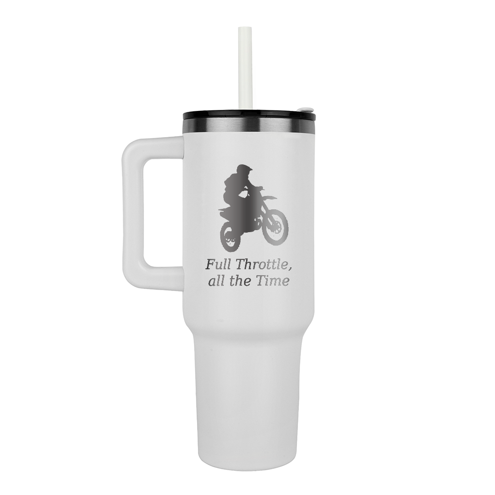 Full Throttle All the Time Motocycle Pinnacle 40oz Tumbler