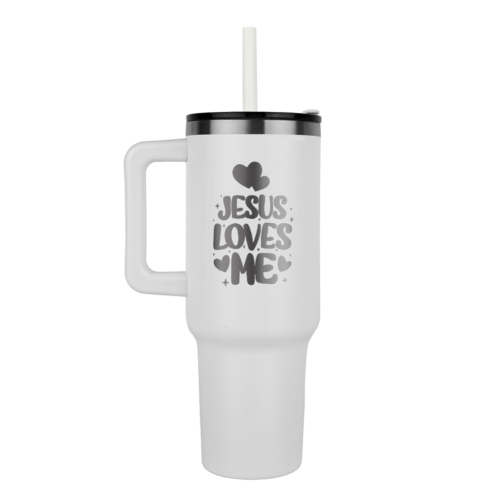 Jesus Loves Me Engraved Pinnacle 40 oz Tumbler