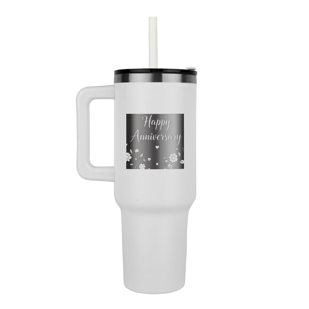 Happy Anniversary Engraved Pinnacle 40 oz Stainless Steel Tumbler