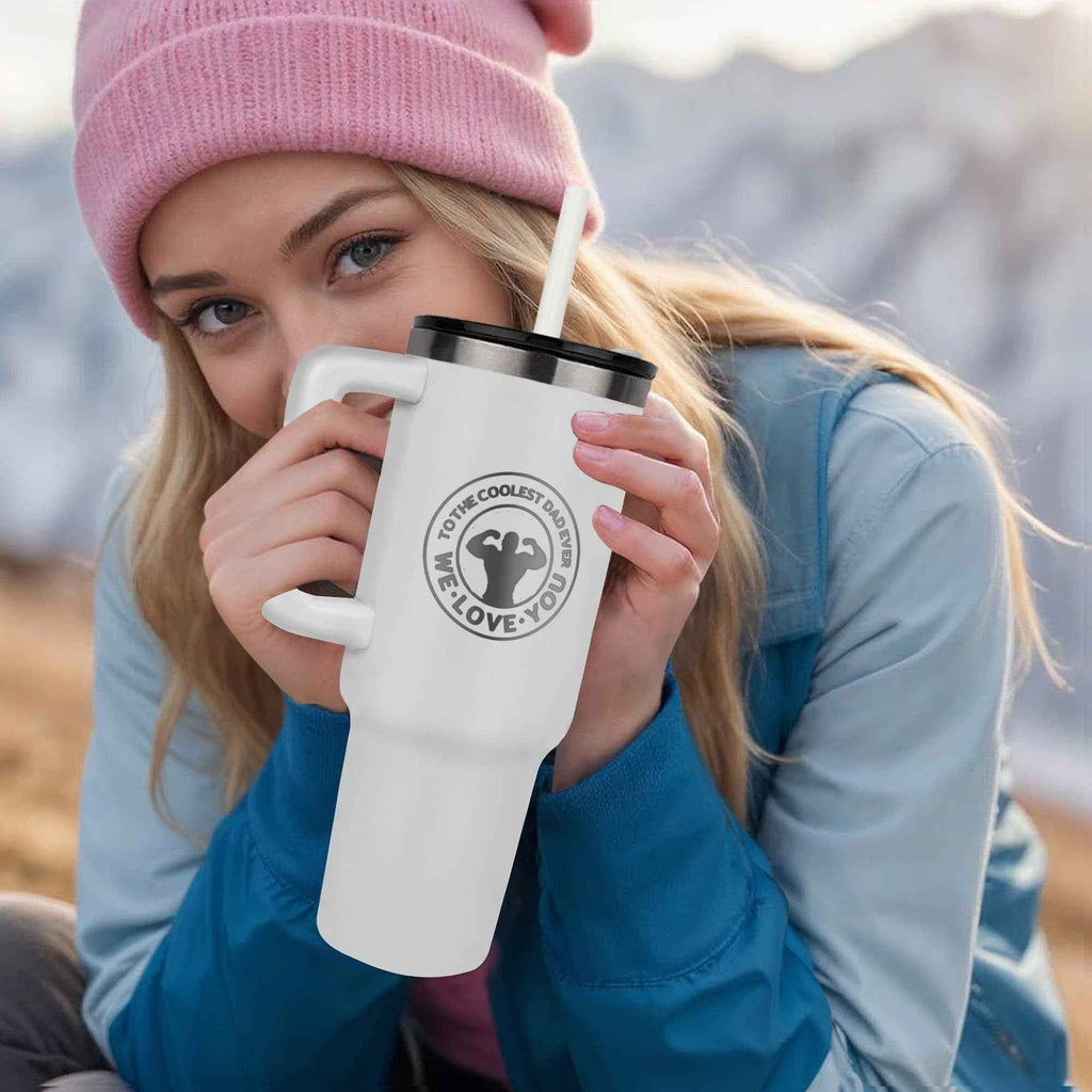 To the Coolest Dad Muscle Man Pinnacle 40 oz Tumbler