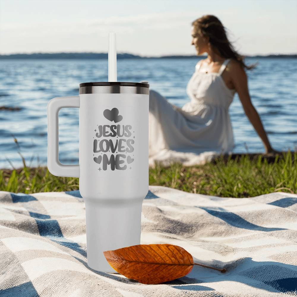 Jesus Loves Me Engraved Pinnacle 40 oz Tumbler