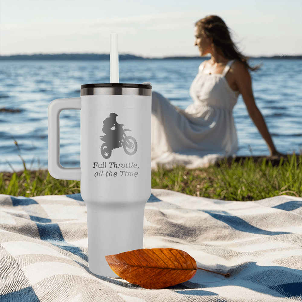 Full Throttle All the Time Motocycle Pinnacle 40oz Tumbler