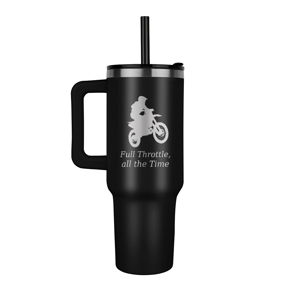 Full Throttle All the Time Motocycle Pinnacle 40oz Tumbler