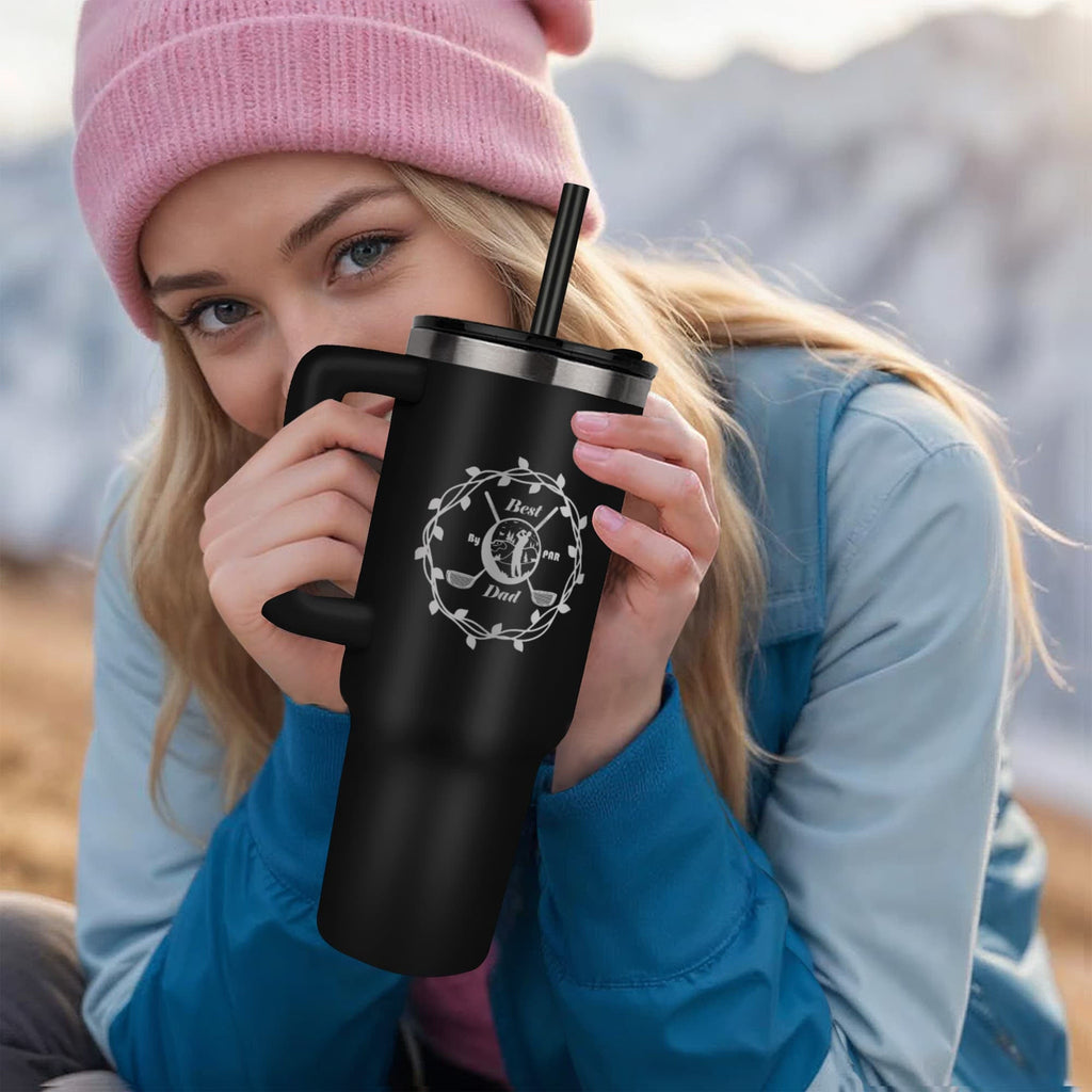 Best Dad By Par Golfer Pinnacle Engraved 40oz Tumbler