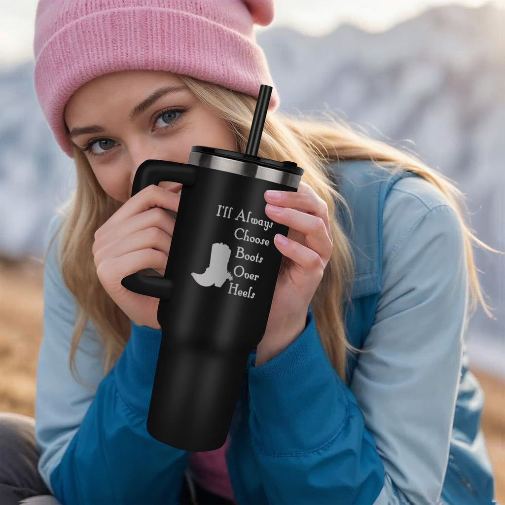 I'll Always Choose Boots Over Heels Pinnacle 40oz Tumbler