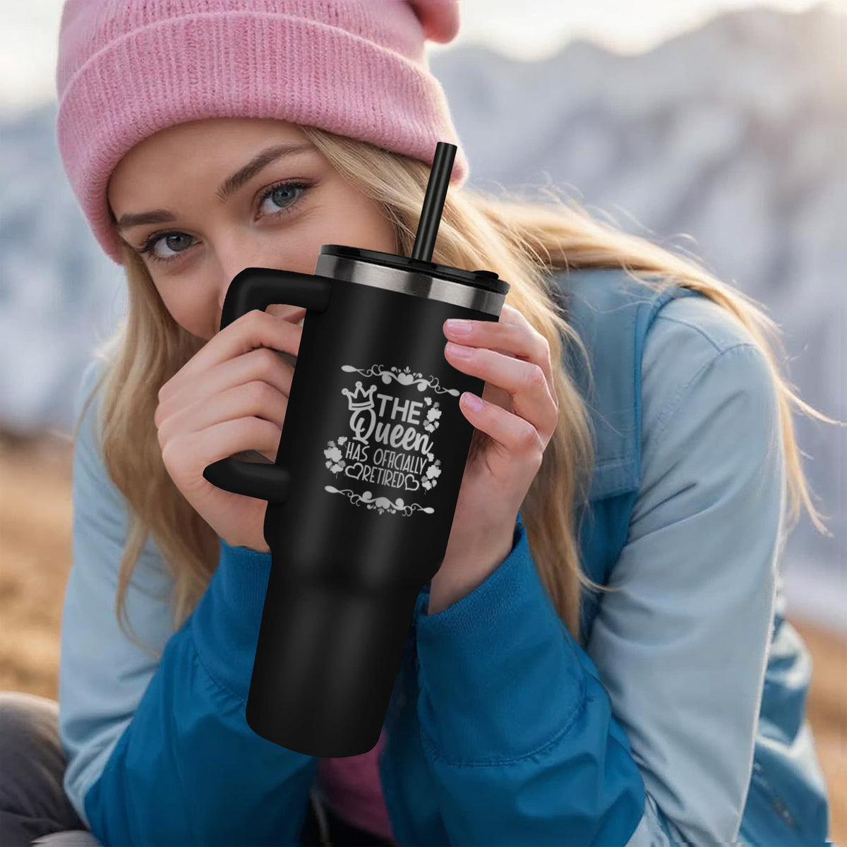 The Queen Has Officially Retired Pinnacle Engraved 40 oz Tumbler
