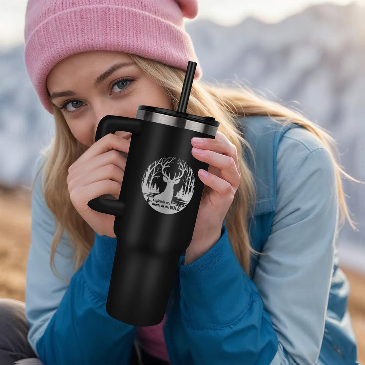 Legends are Made in the Wild Deer Hunter Pinnacle 40oz Tumbler
