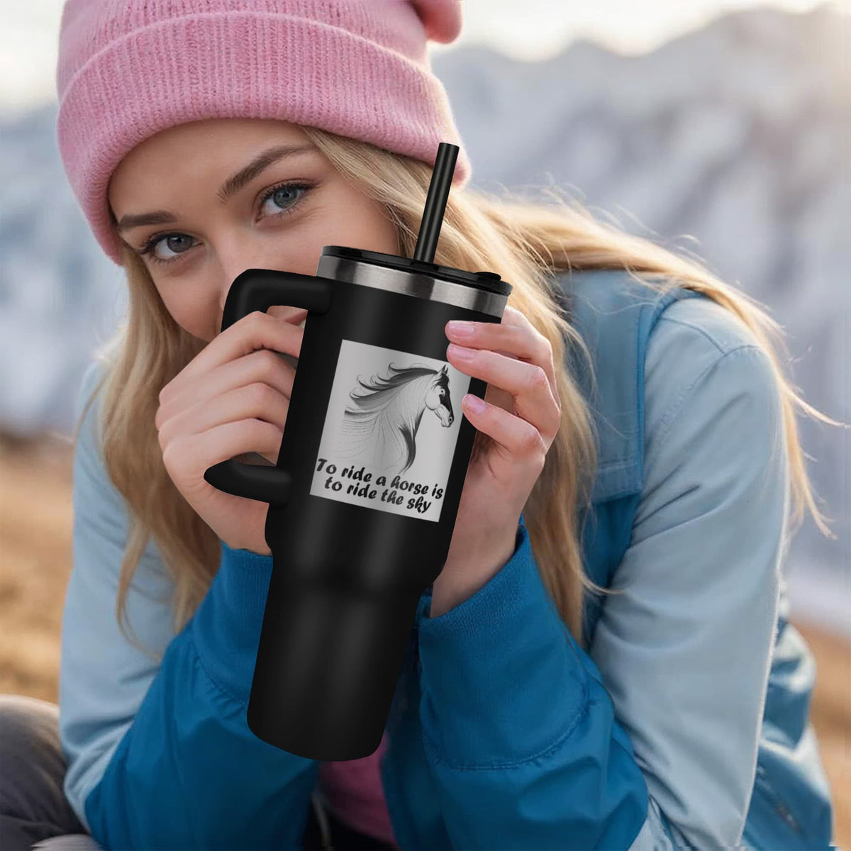 To Ride a Horse is to Ride the Sky Engraved 40 oz Tumbler