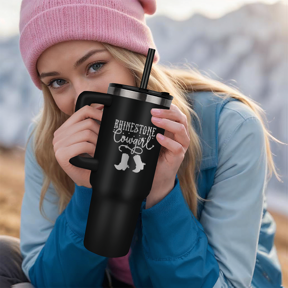 Rhinestone Cowgirl Boots Pinnacle 40oz Tumbler