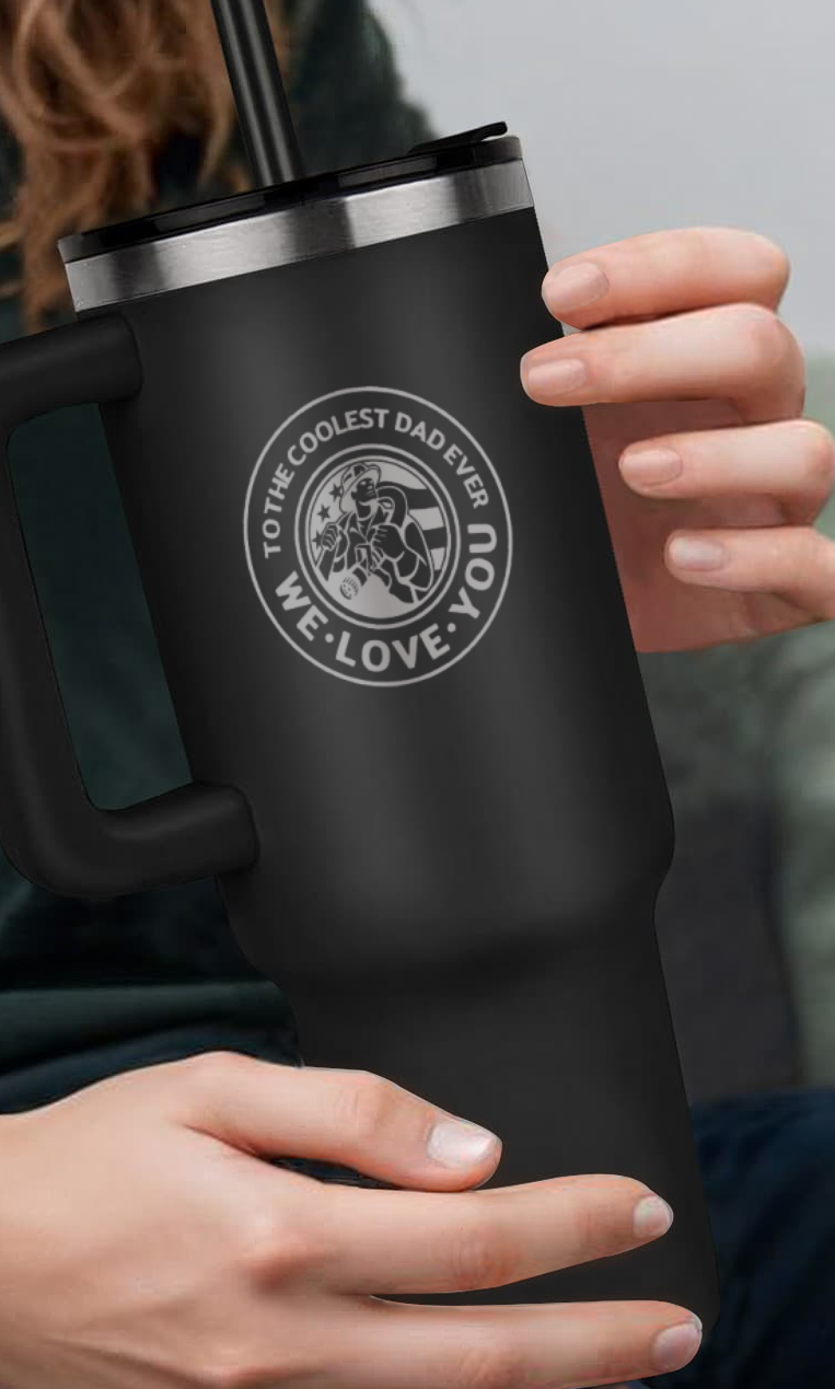To the Coolest Dad Firefighter Pinnacle 40 oz Tumbler