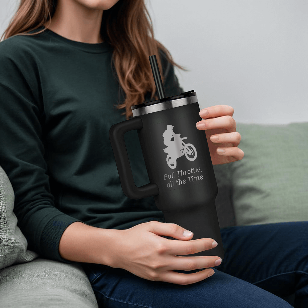 Full Throttle All the Time Motocycle Pinnacle 40oz Tumbler