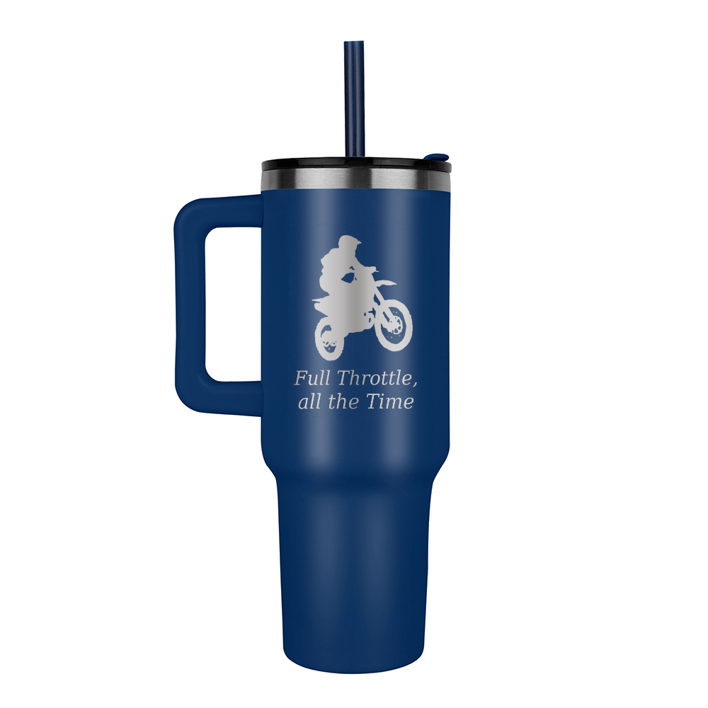 Full Throttle All the Time Motocycle Pinnacle 40oz Tumbler