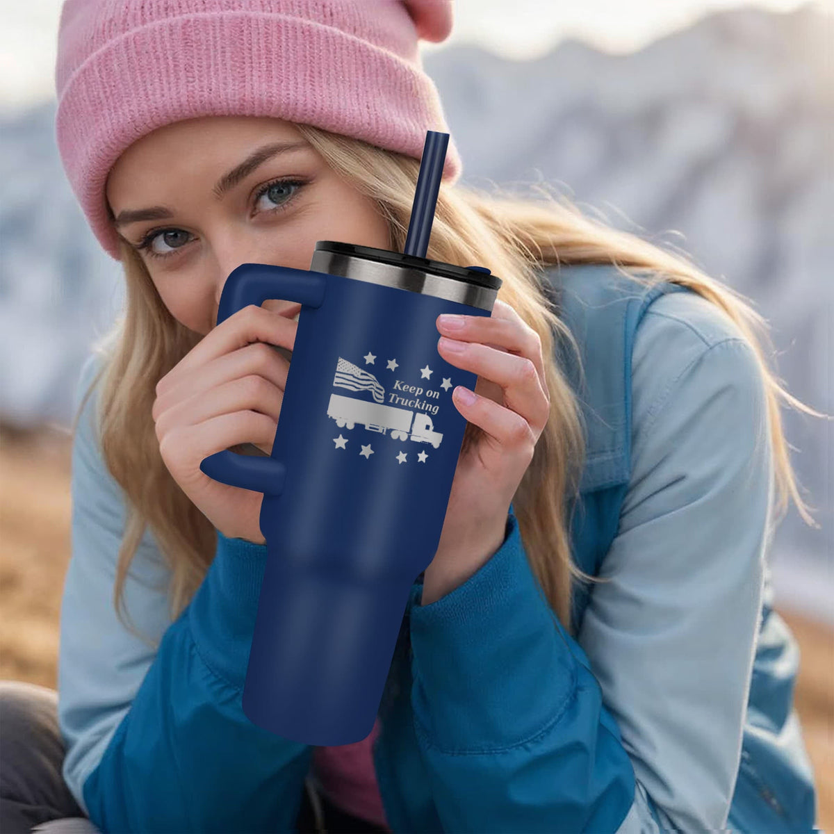 Keep on Trucking USA Pinnacle 40 oz Tumbler