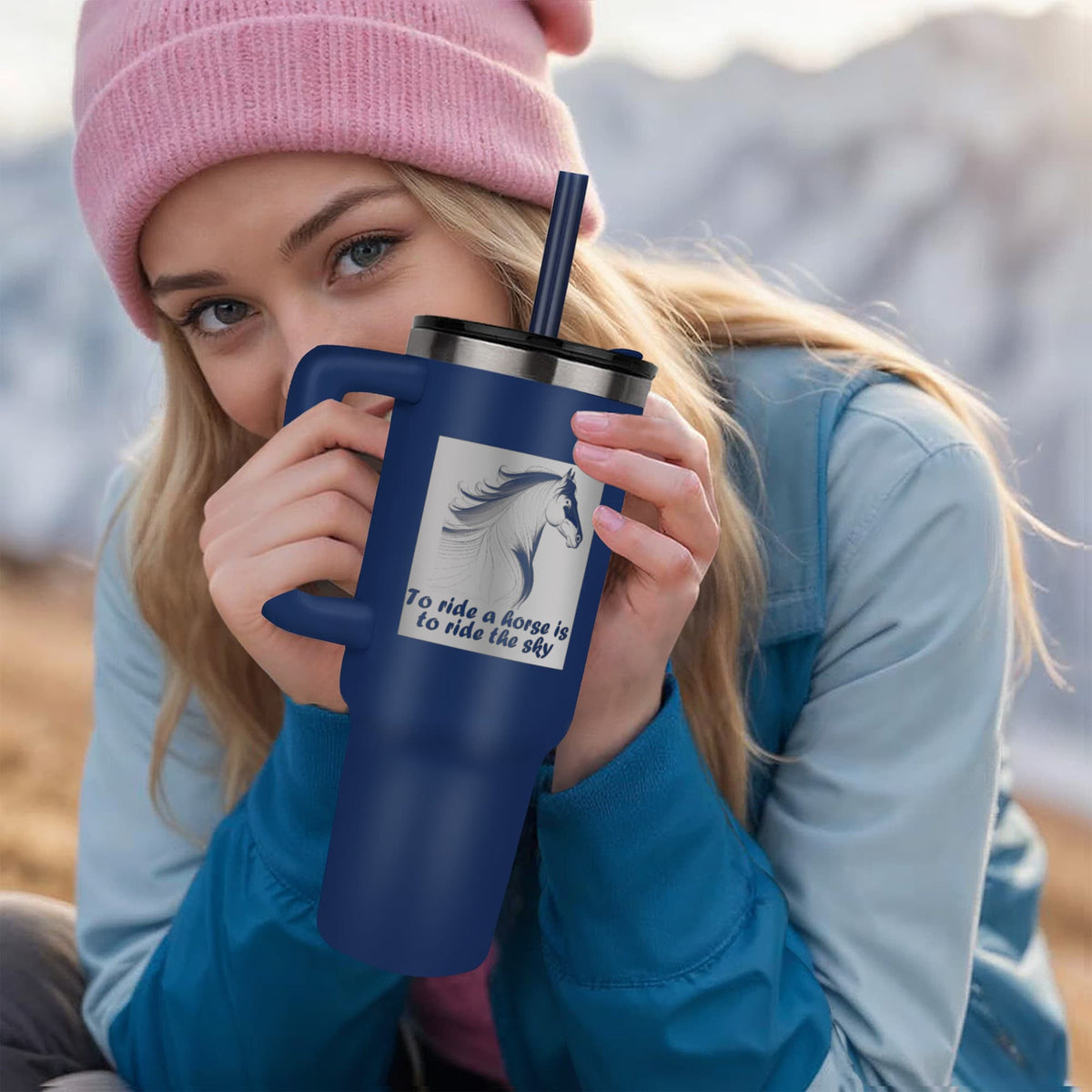 To Ride a Horse is to Ride the Sky Engraved 40 oz Tumbler