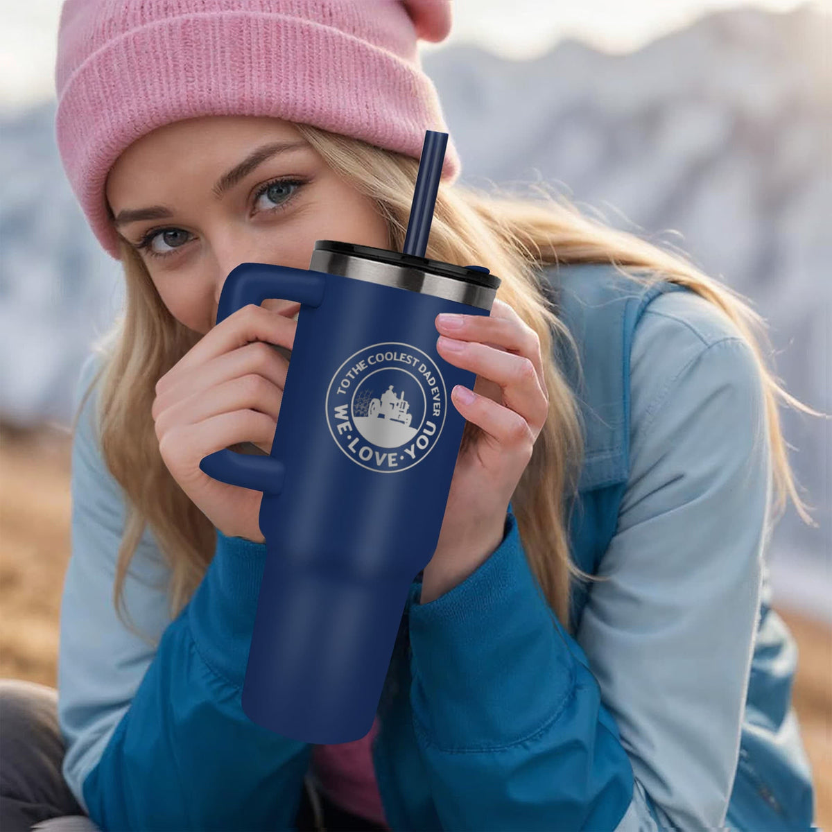 To the Coolest Dad Farmer Pinnacle 40 oz Tumbler