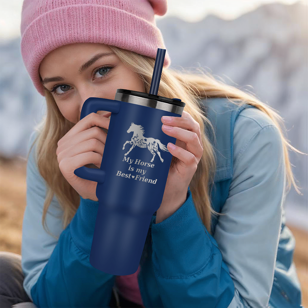 My Horse is My Best Friend Pinnacle 40 oz Tumbler