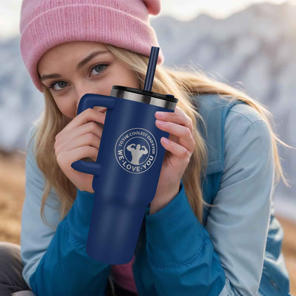 To the Coolest Dad Muscle Man Pinnacle 40 oz Tumbler