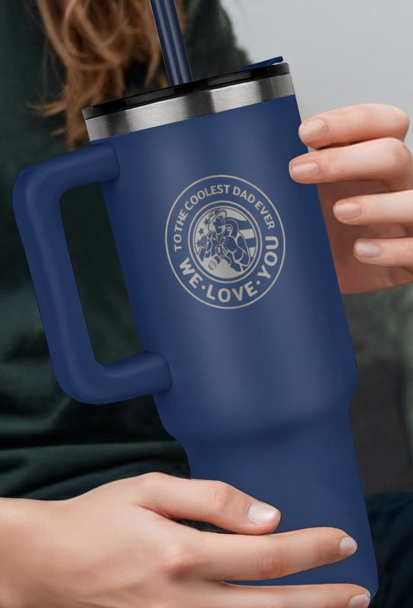 To the Coolest Dad Firefighter Pinnacle 40 oz Tumbler