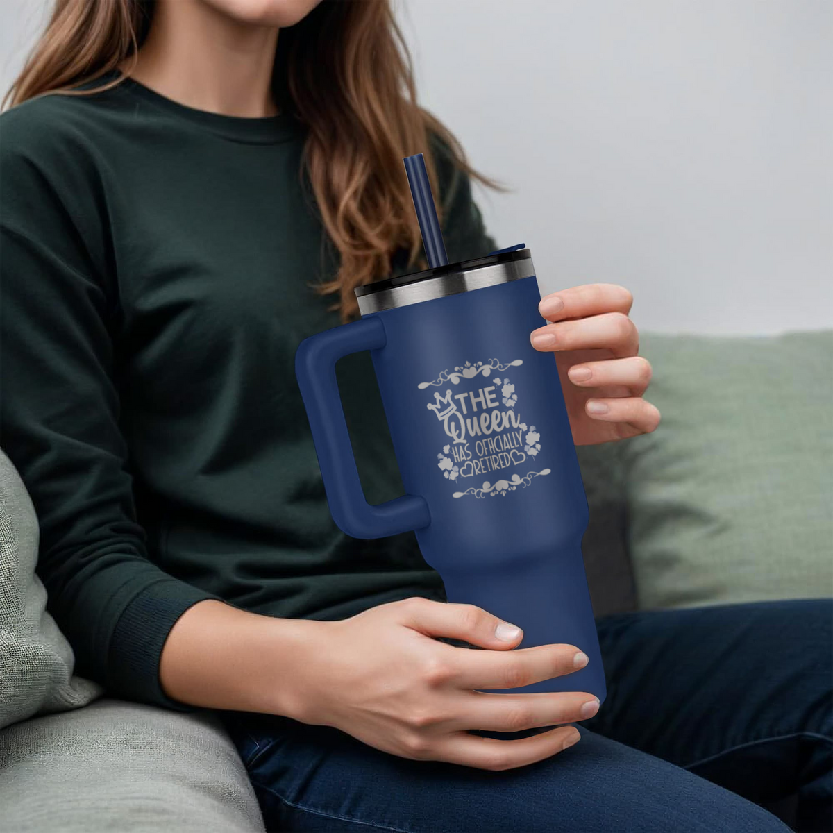 The Queen Has Officially Retired Pinnacle Engraved 40 oz Tumbler