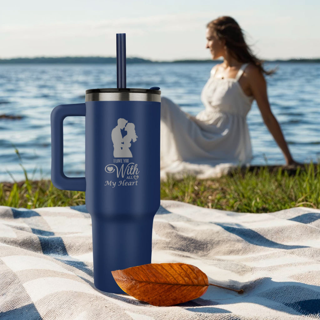 I Love You With All My Heart Engraved Pinnacle 40oz Tumbler