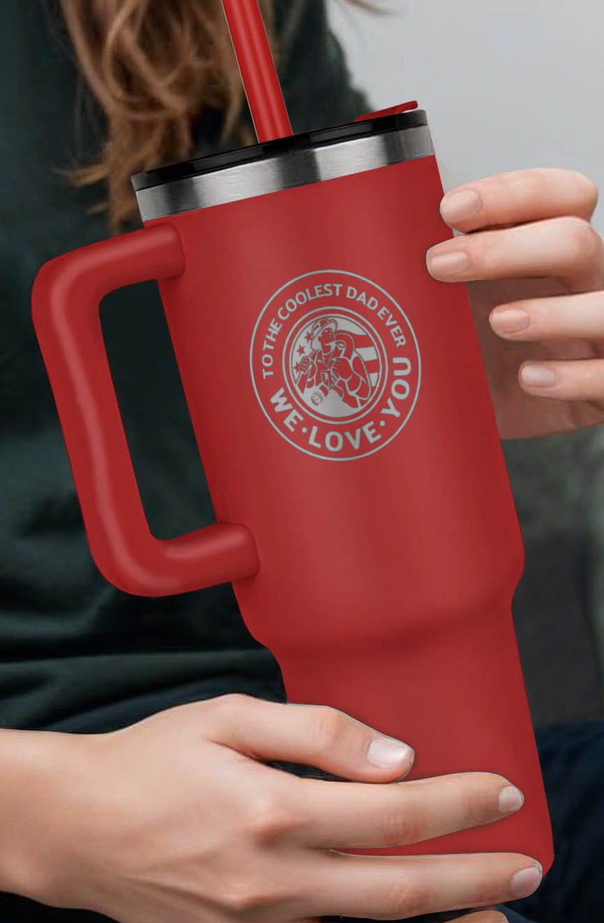 To the Coolest Dad Firefighter Pinnacle 40 oz Tumbler