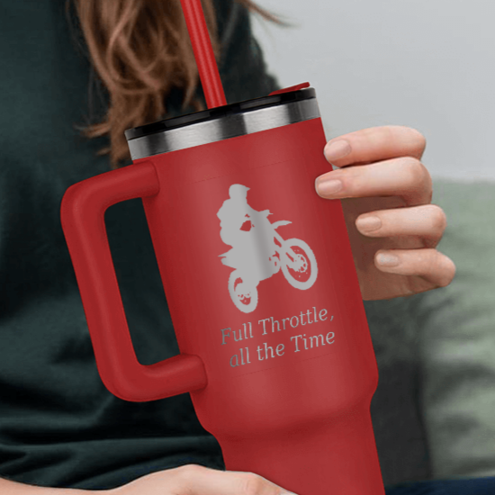 Full Throttle All the Time Motocycle Pinnacle 40oz Tumbler