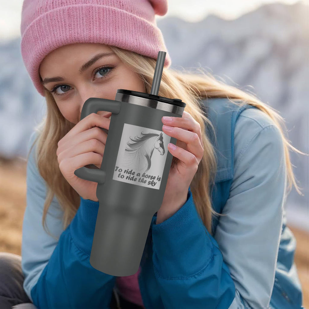 To Ride a Horse is to Ride the Sky Engraved 40 oz Tumbler