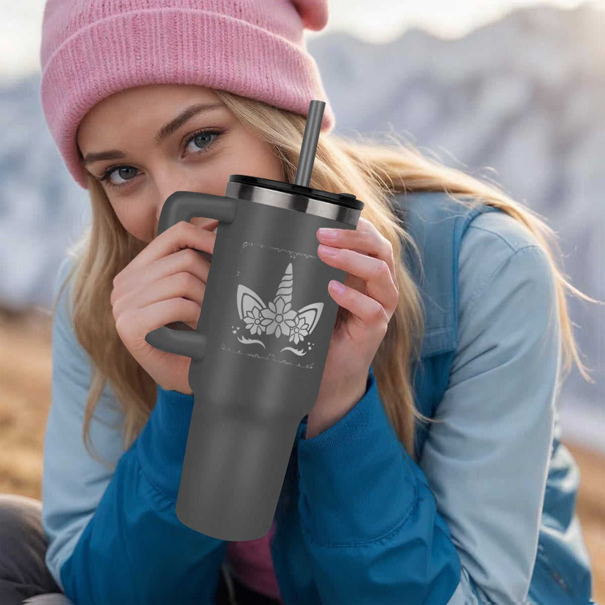 Magical Unicorn Engraved Pinnacle 40 oz Tumbler