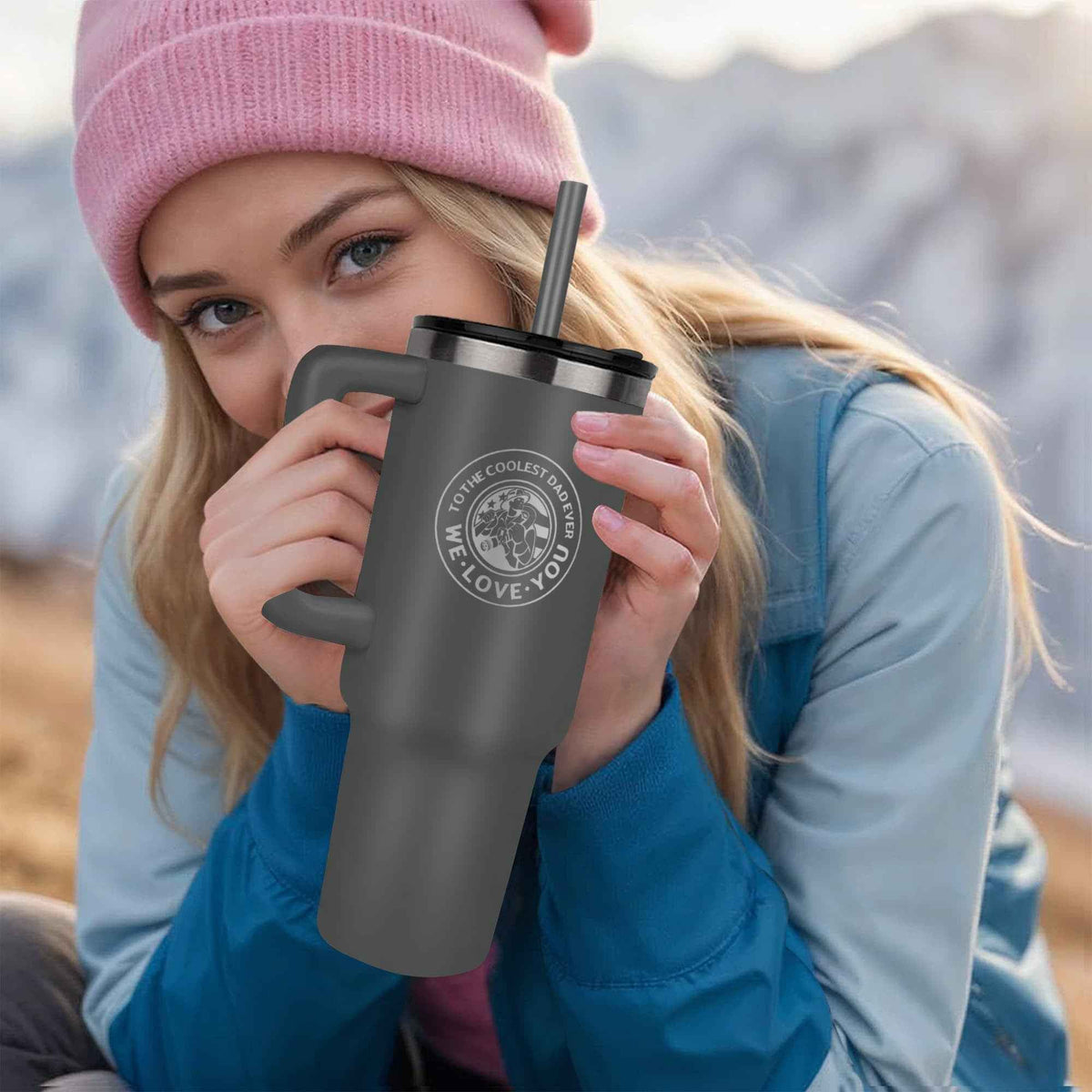 To the Coolest Dad Firefighter Pinnacle 40 oz Tumbler