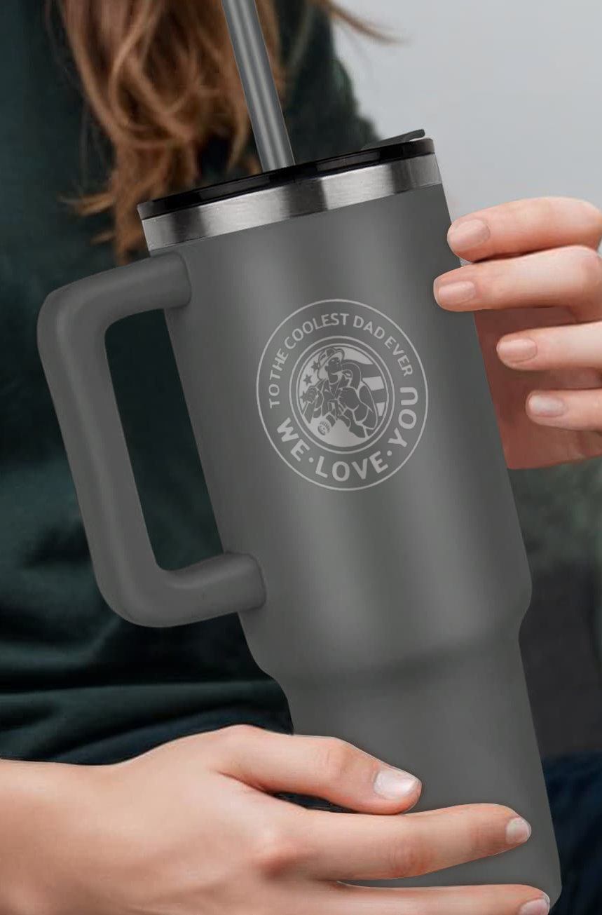 To the Coolest Dad Firefighter Pinnacle 40 oz Tumbler