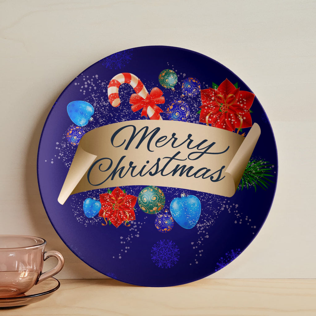 Blue Merry Christmas 10" Polymer Plate