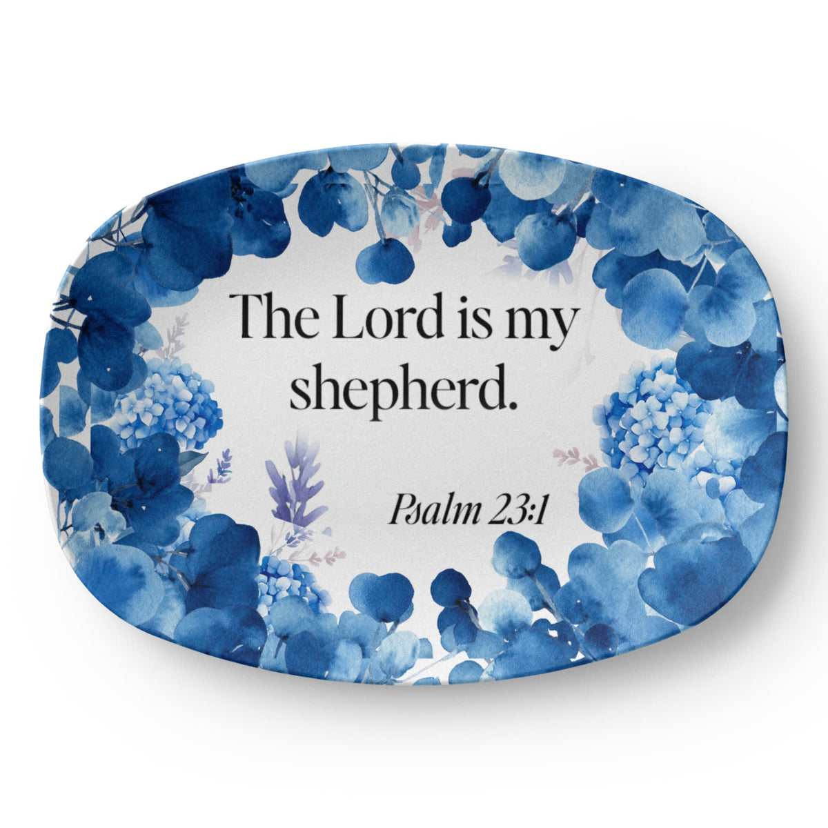 The Lord is My Shepherd Faith Based 10" x 14" Oval Serving Platter