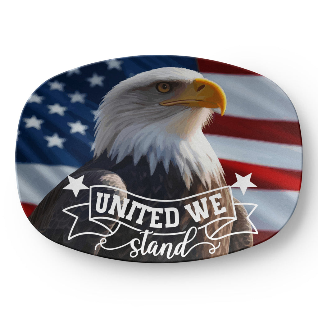 United States Bald Eagle United We Stand 10”x14” Oval Serving Platter