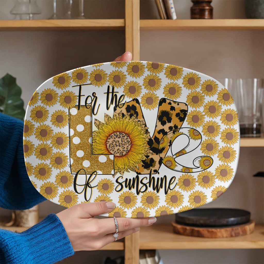 For the Love of Sunshine Sunflowers 10' x 14' Oval Platter