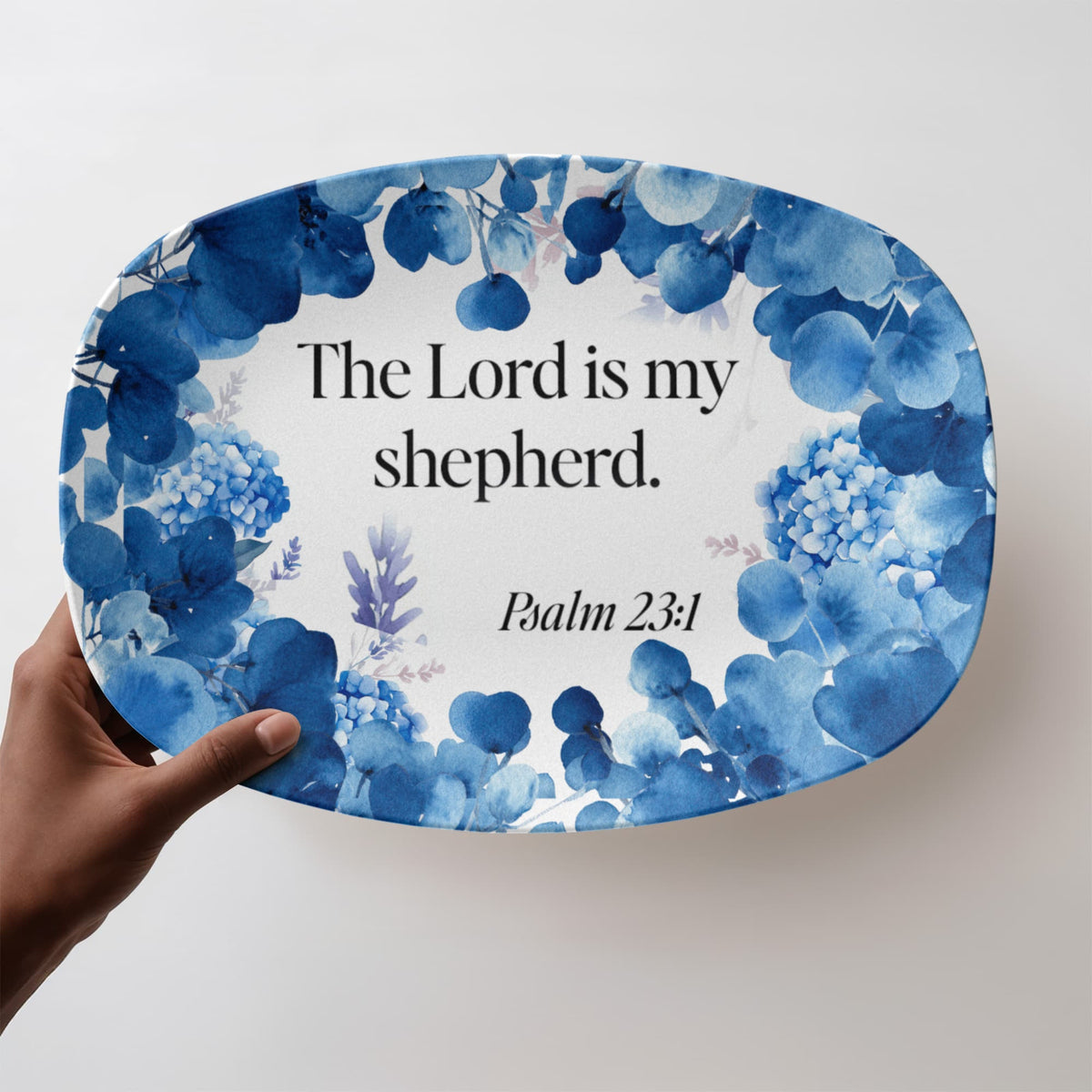 The Lord is My Shepherd Faith Based 10" x 14" Oval Serving Platter