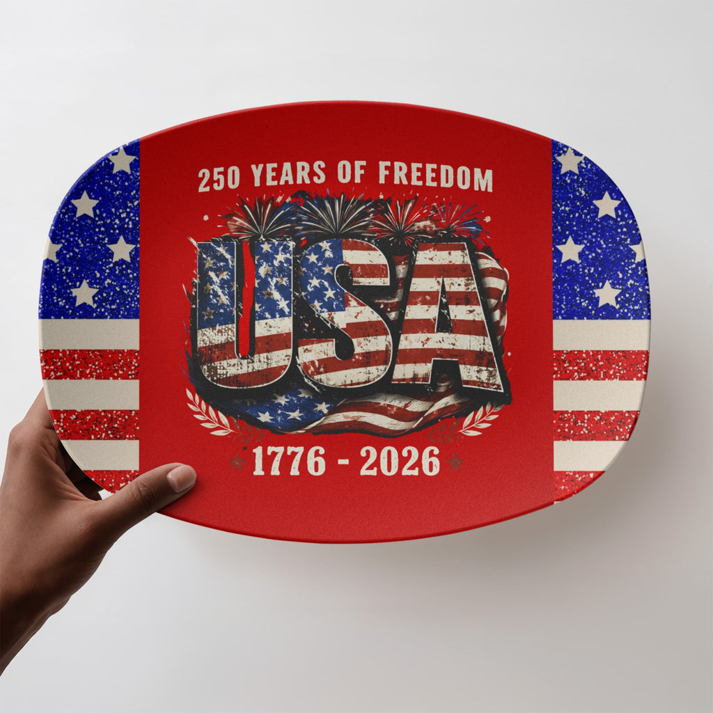 250 Years of Freedom United States 10" x 14" Oval Serving Platter