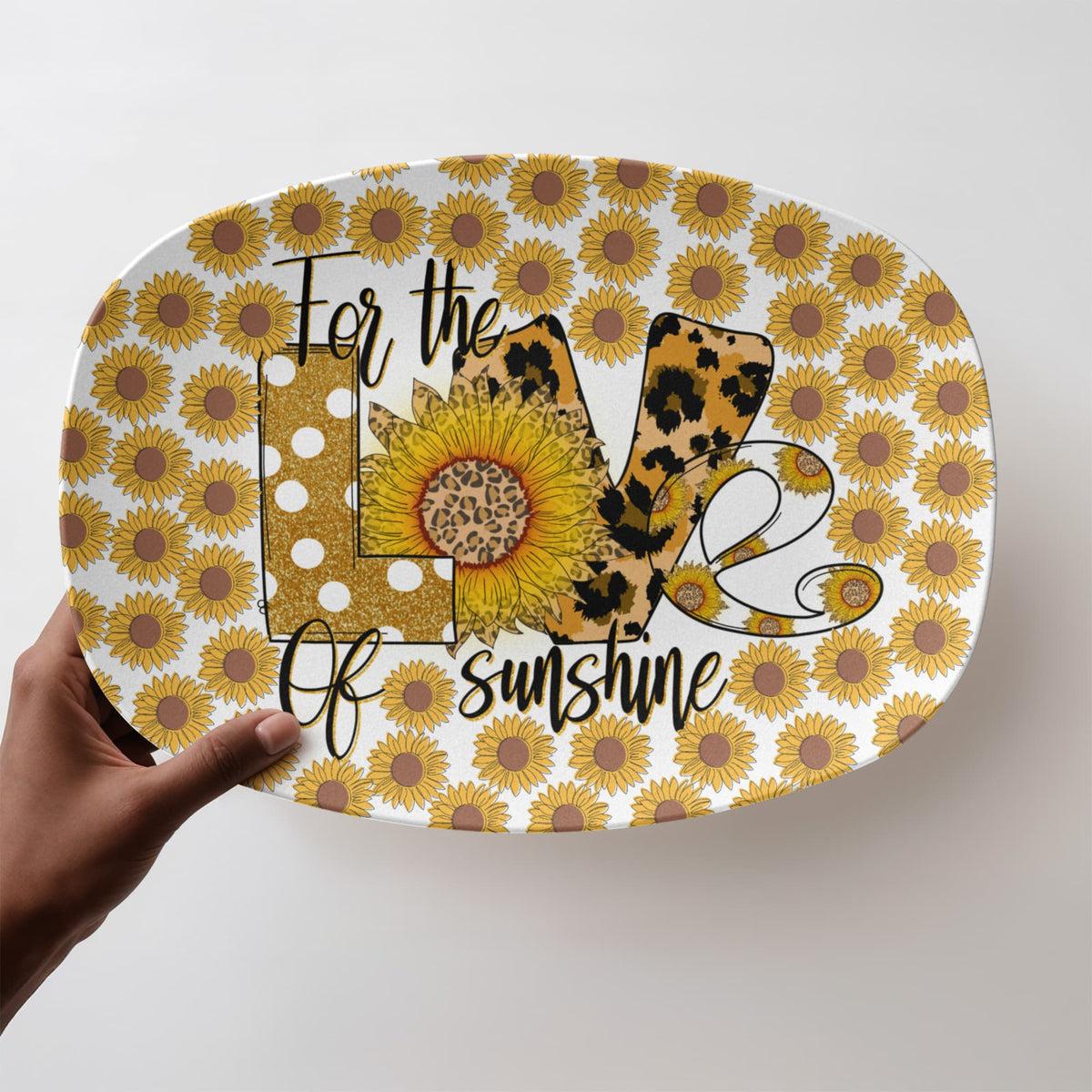 For the Love of Sunshine Sunflowers 10' x 14' Oval Platter