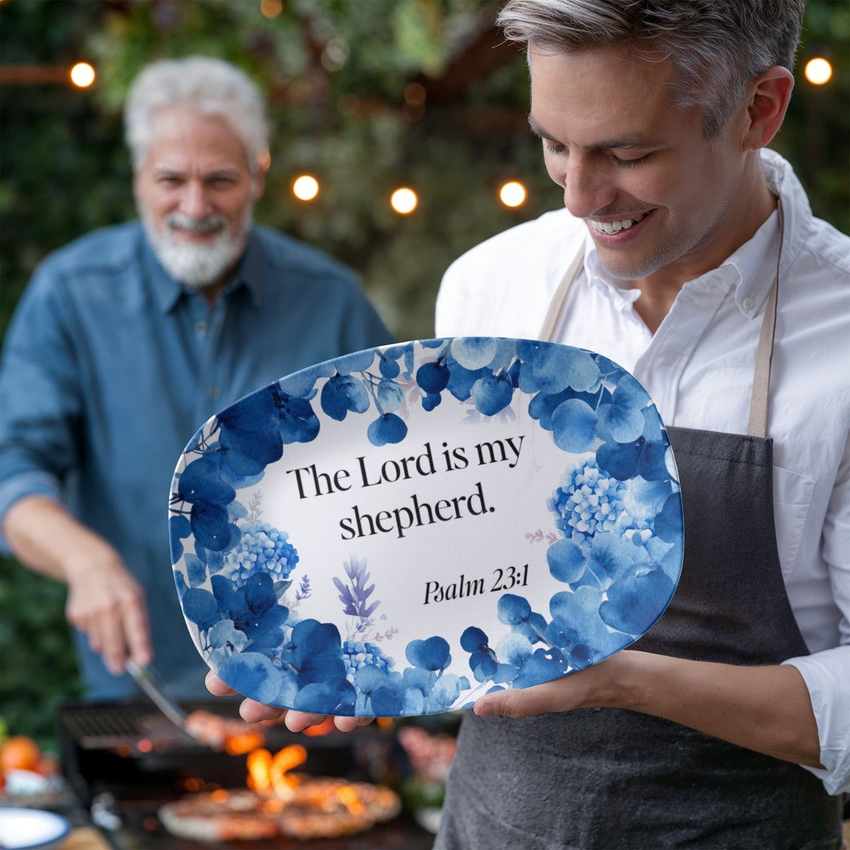 The Lord is My Shepherd Faith Based 10" x 14" Oval Serving Platter