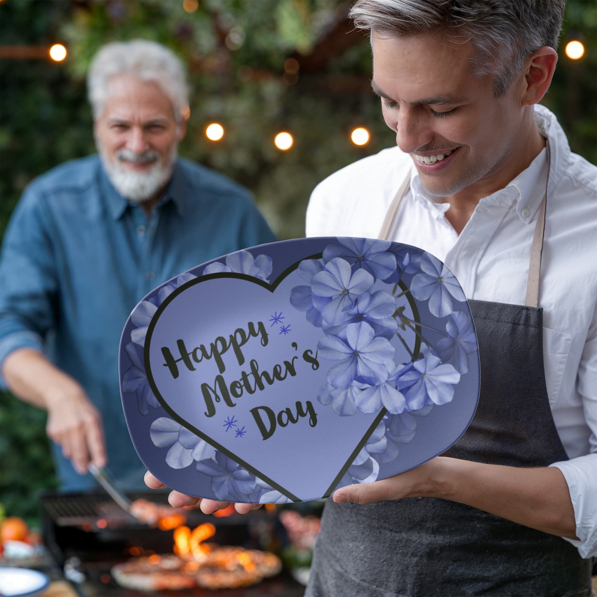 Lavender Happy Mother's Day 10" x 14" Oval Serving Platter