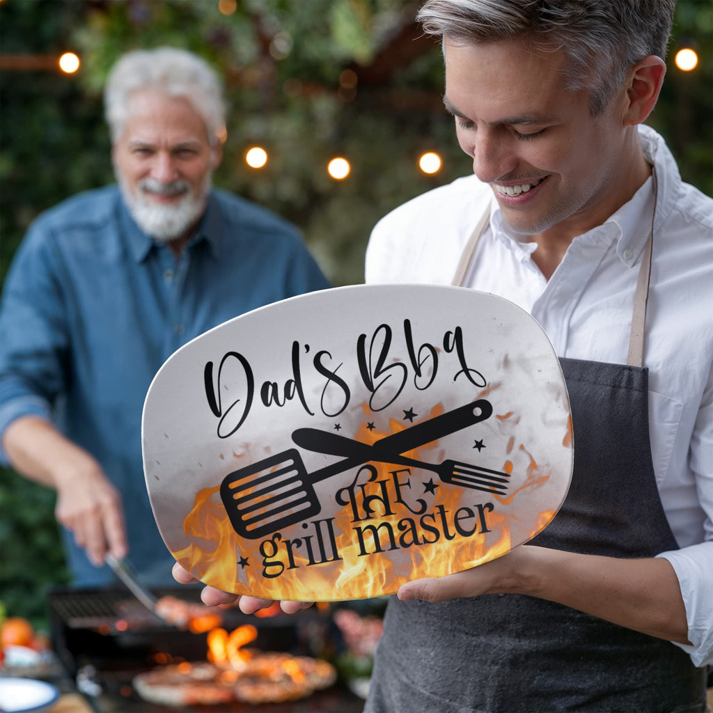 Dad's BBQ The Grill Master 10”x14” Oval Serving Platter