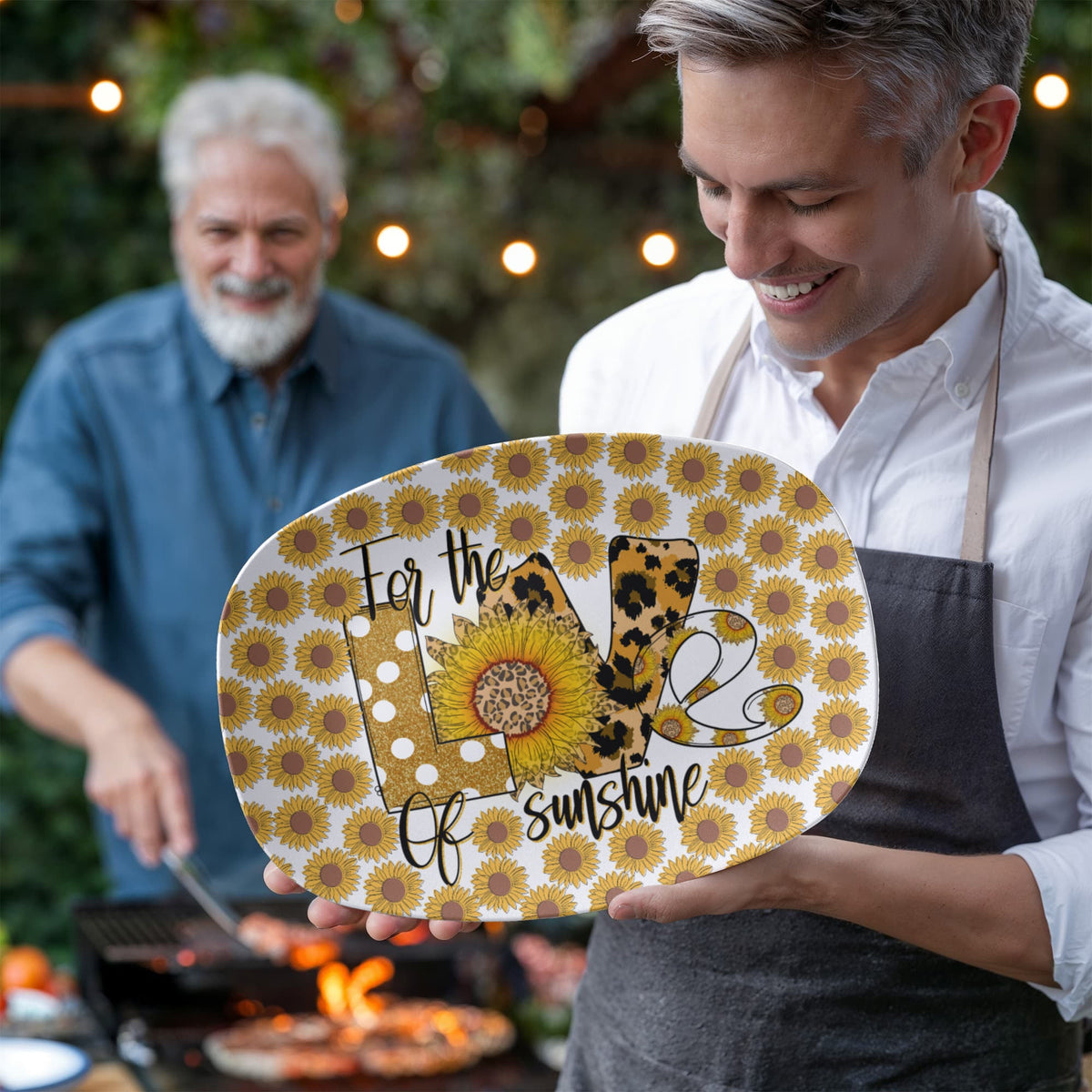 For the Love of Sunshine Sunflowers 10' x 14' Oval Platter