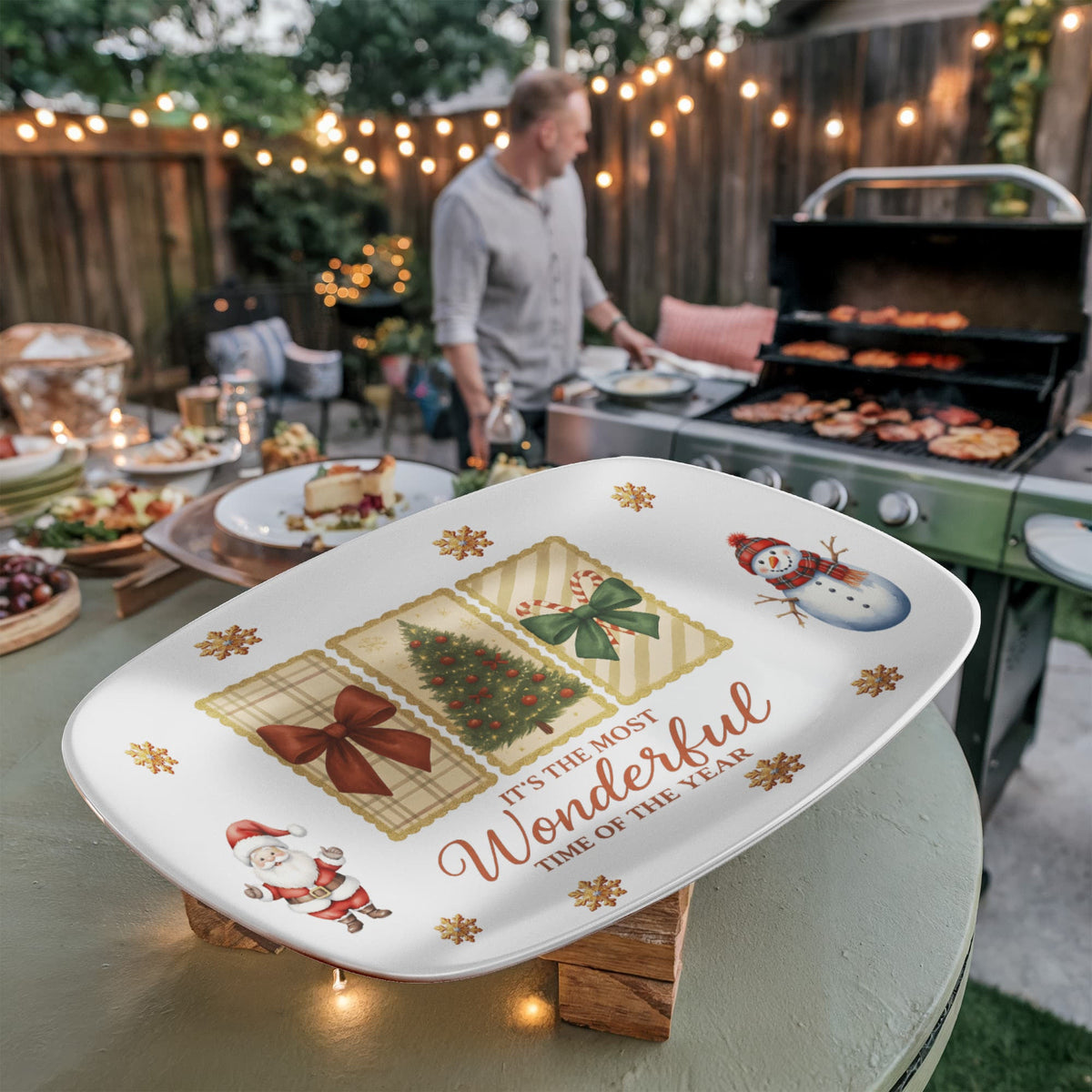 Most Wonderful Time of the Year Oval Serving Platter