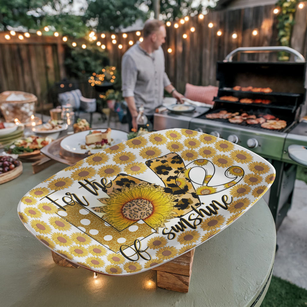 For the Love of Sunshine Sunflowers 10' x 14' Oval Platter