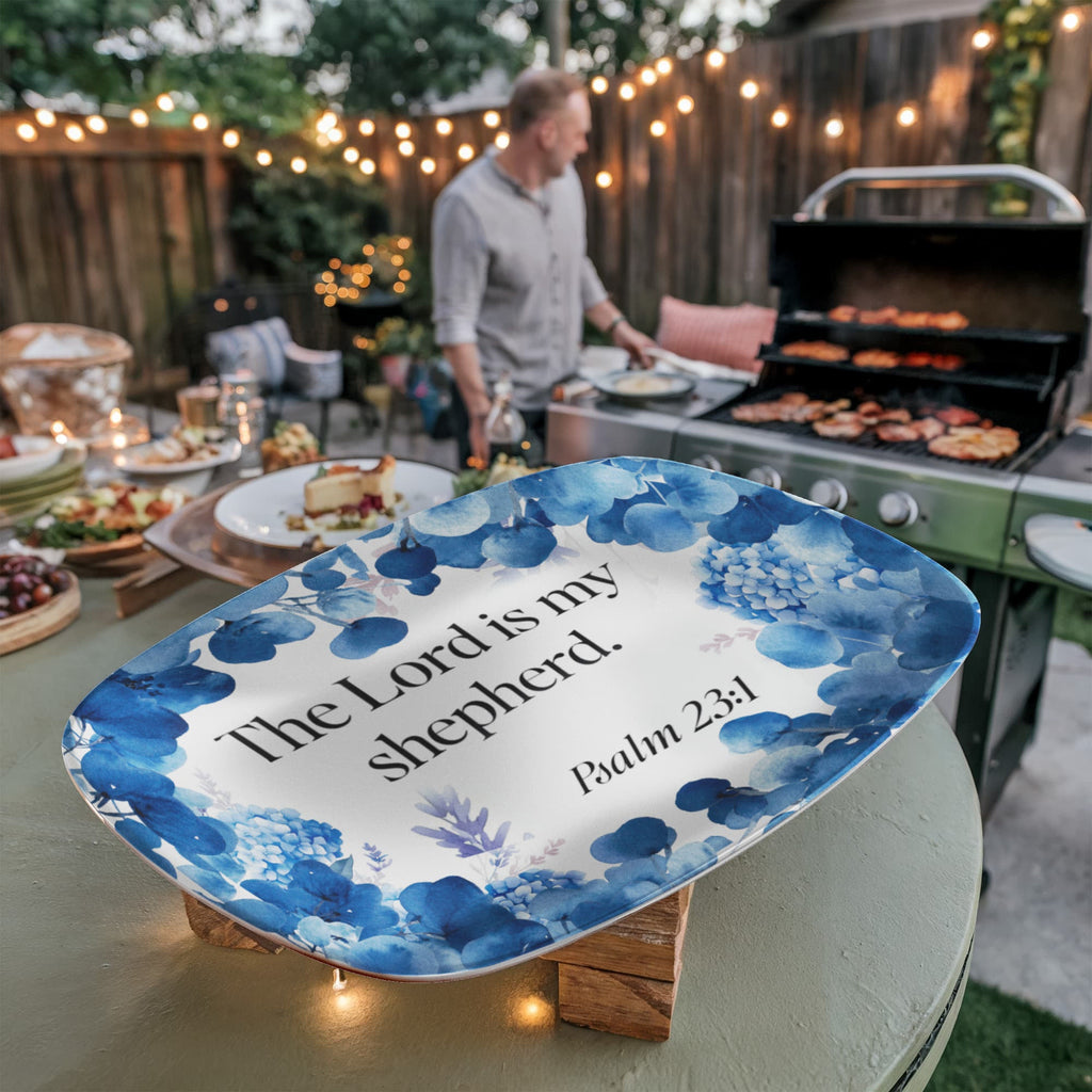 The Lord is My Shepherd Faith Based 10" x 14" Oval Serving Platter