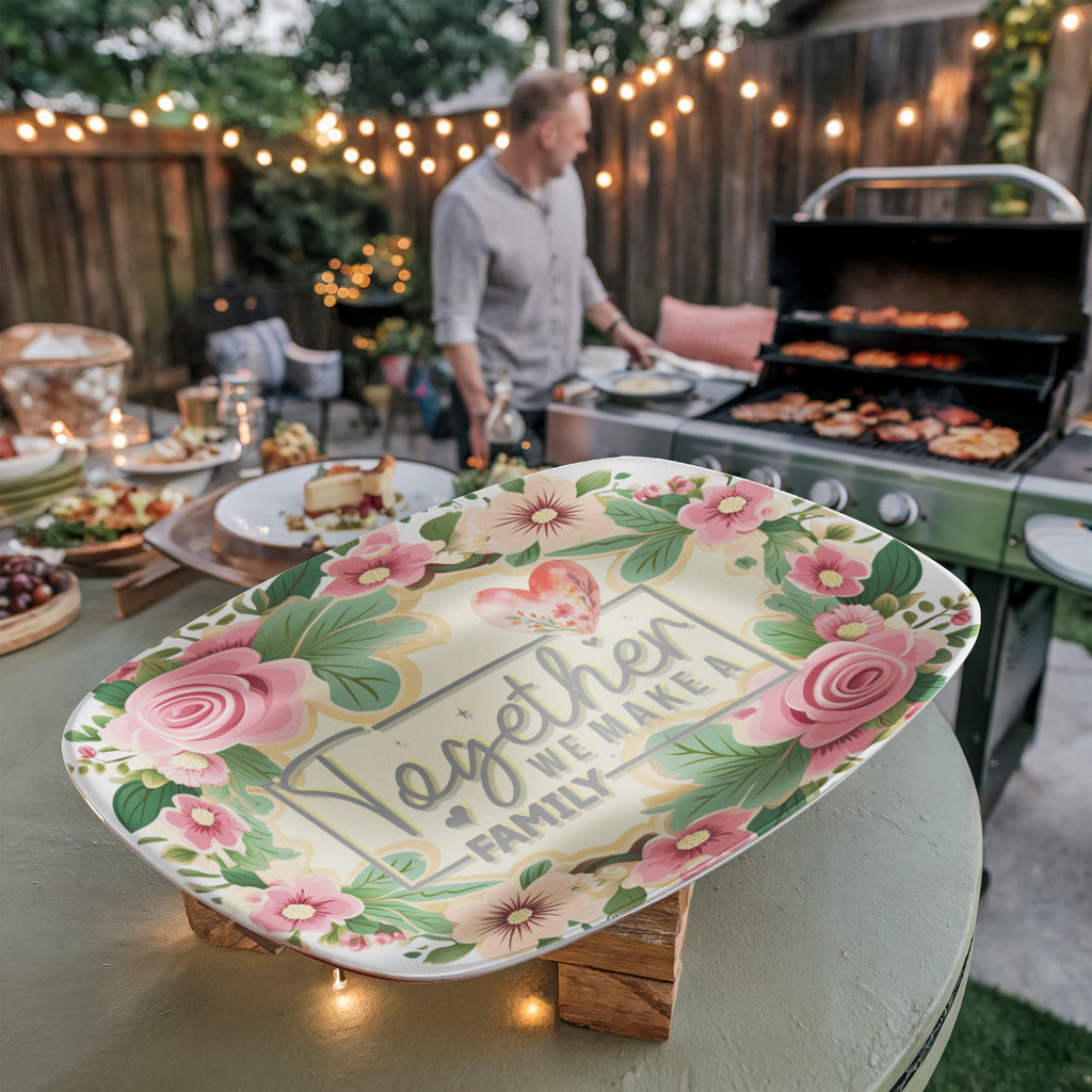 Together We Make a Family 10" x 14" Oval Serving Platter