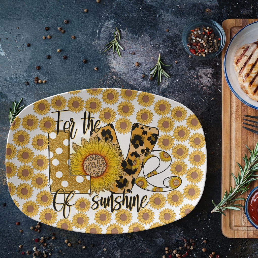 For the Love of Sunshine Sunflowers 10' x 14' Oval Platter