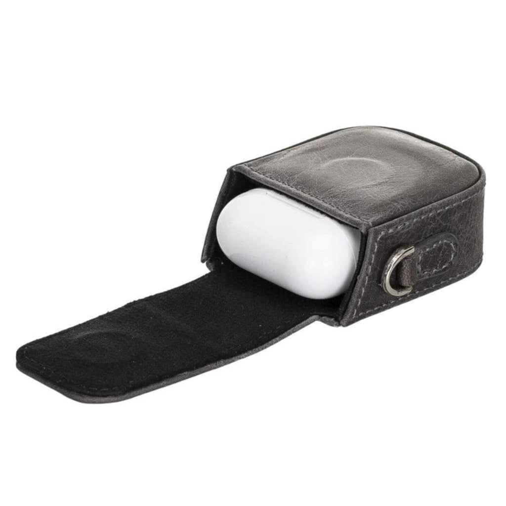 Aurora Luxury Leather AirPods Case with Attached Wrist Strap