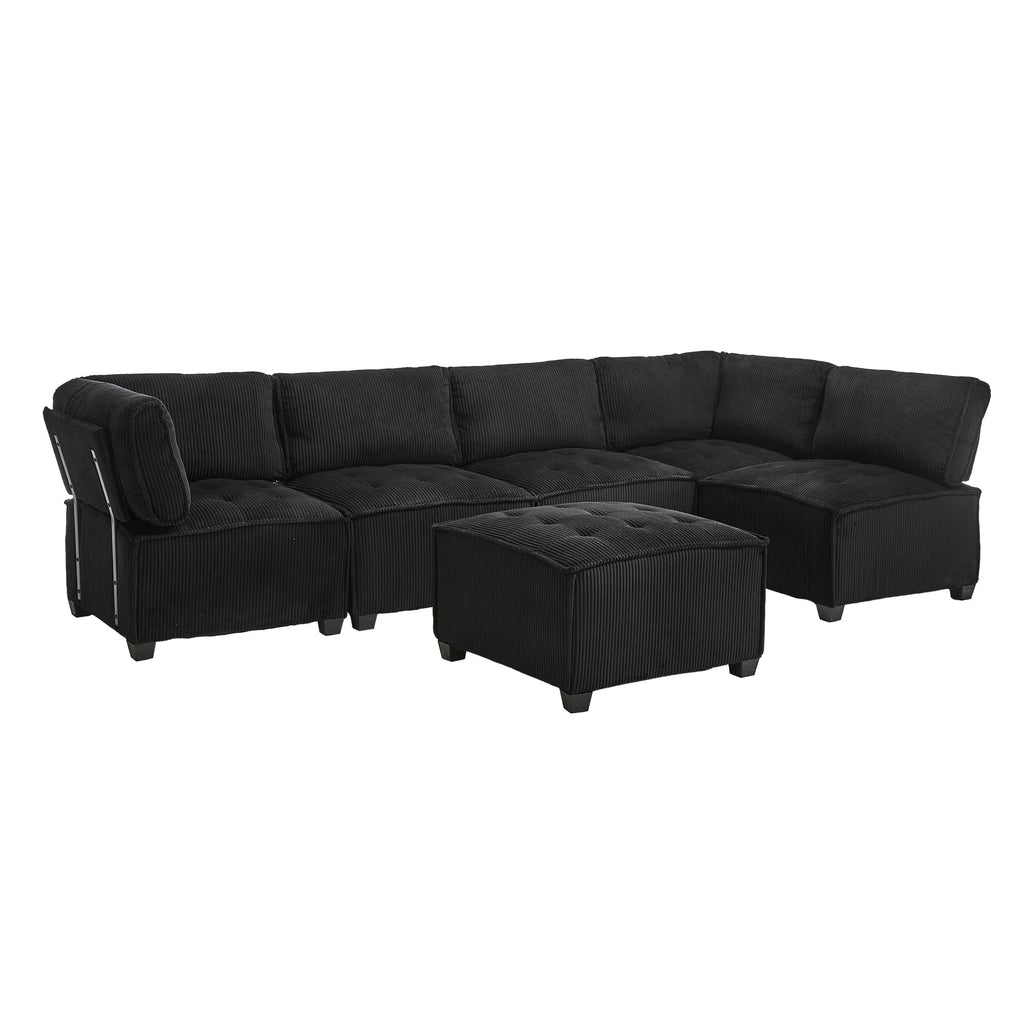 UNITED WE WIN Modular Sectional Sofa U Shaped Modular Couch with Reversible Chaise Modular Sofa Sectional Couch,6- Seat Convertible Sofa,Fit for Living Room